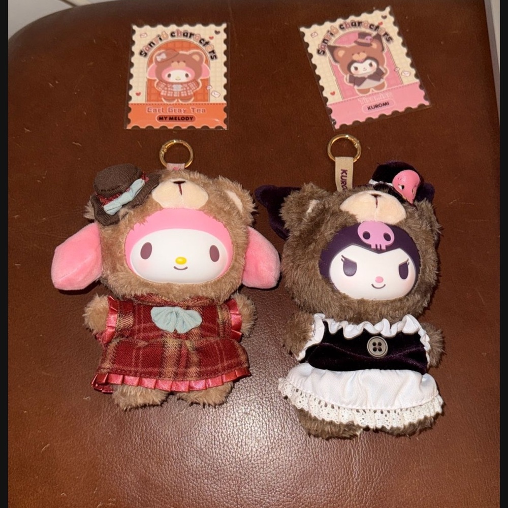Sanrio Brown and Pink Plush Toy Set